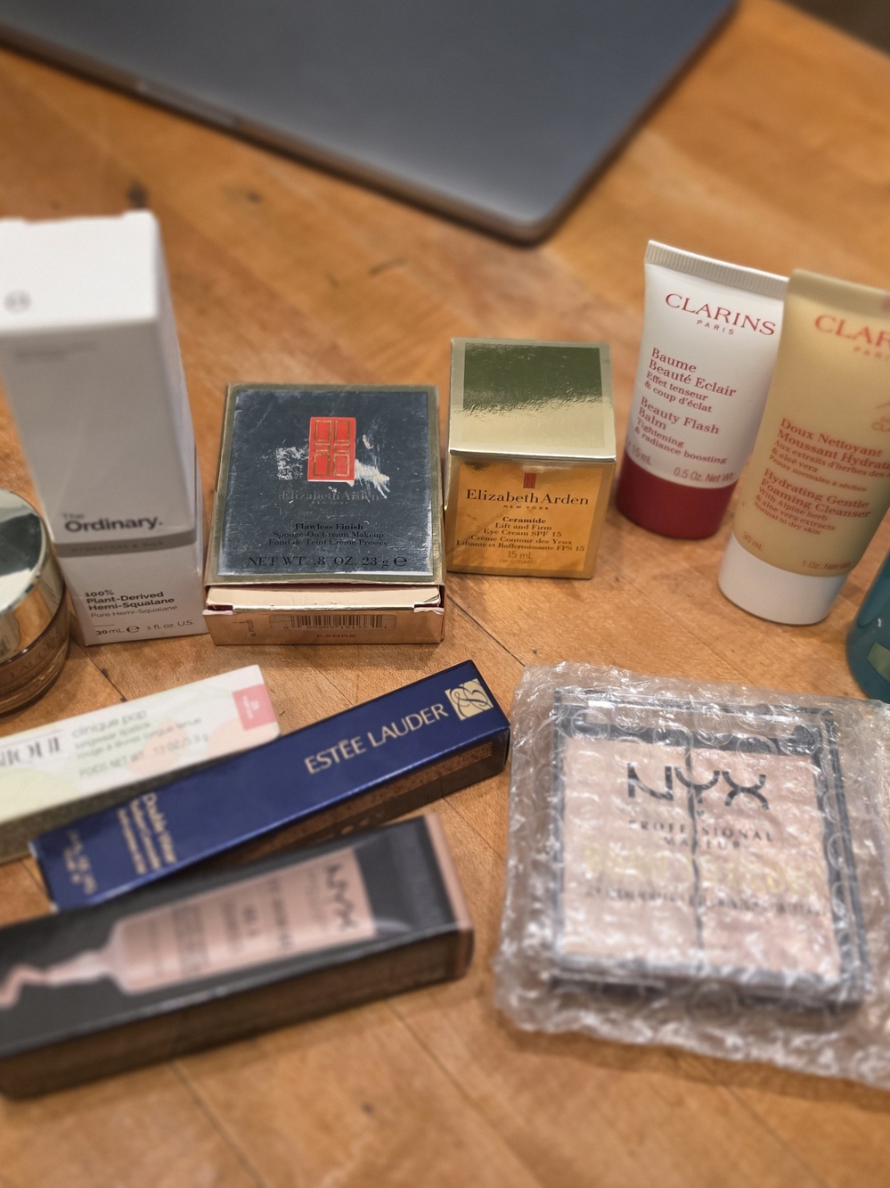Estée Lauder, Clinique, Elizabeth Arden, Clarins, Moroccanoil, NYX, and The Ordi